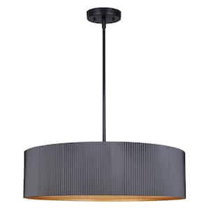 Rexton 3 Light Matte Black Modern Chandelier for Dining Rooms and Living Rooms