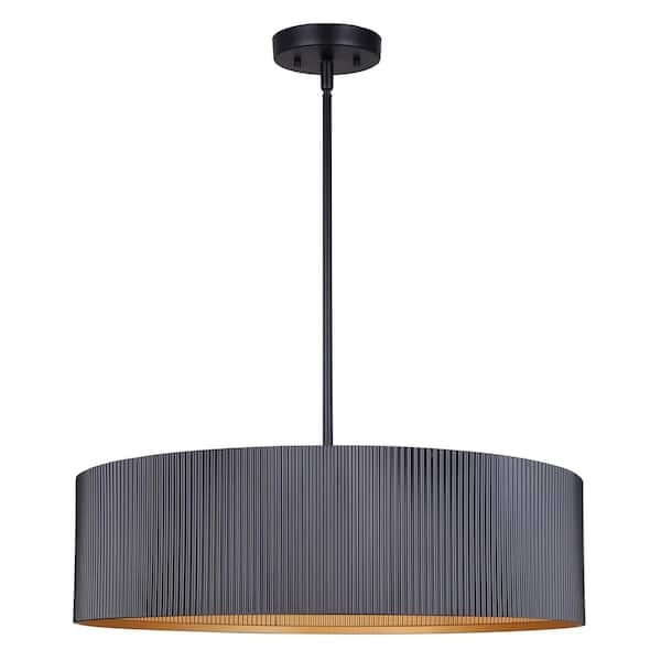 Rexton 3 Light Matte Black Modern Chandelier for Dining Rooms and Living Rooms