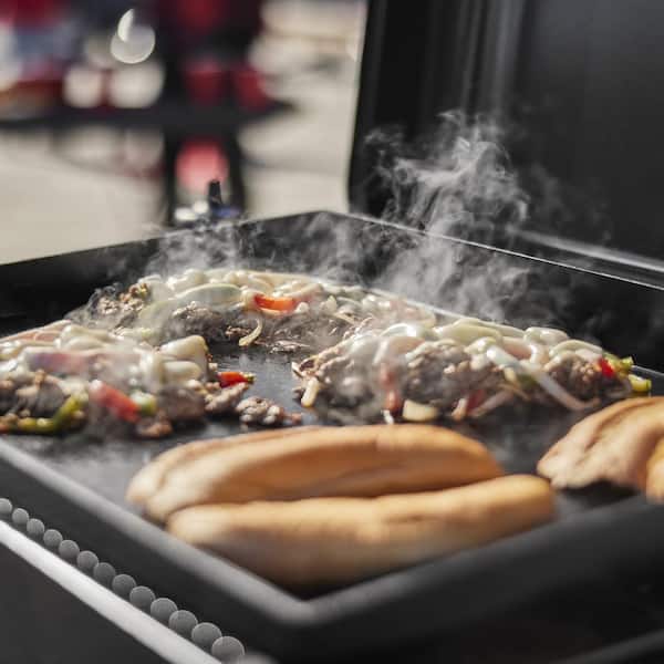 Traveler Griddle 2-Burner Propane Gas Portable 22 in. Flat Top Grill in Black