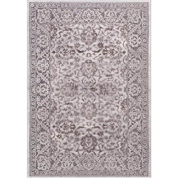 Concord Global Trading Thema Vintage Brown 3 ft. x 5 ft. Area Rug