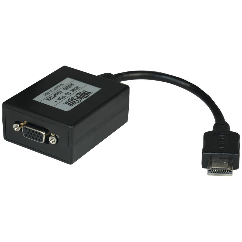 konsulent Pjece skitse Tripp Lite HDMI to VGA with Audio Converter Adapter for  Ultrabook/Laptop/Desktop PC P131-06N - The Home Depot