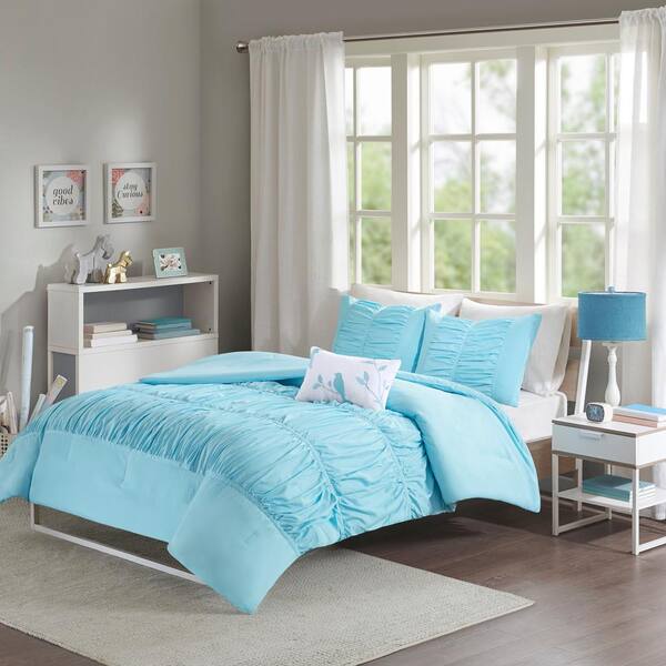 Mi Zone Tatiana 4-Piece Aqua Full/Queen Comforter Set