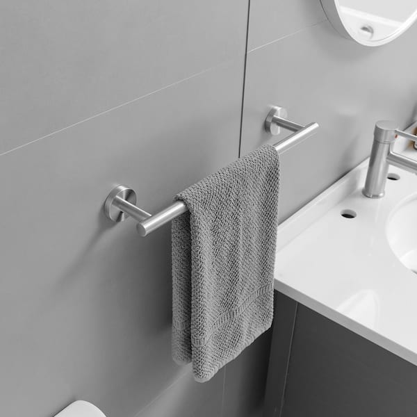 4 Piece Towel Bar Set Bath Accessories Bathroom Hardware Set Brushed Nickel