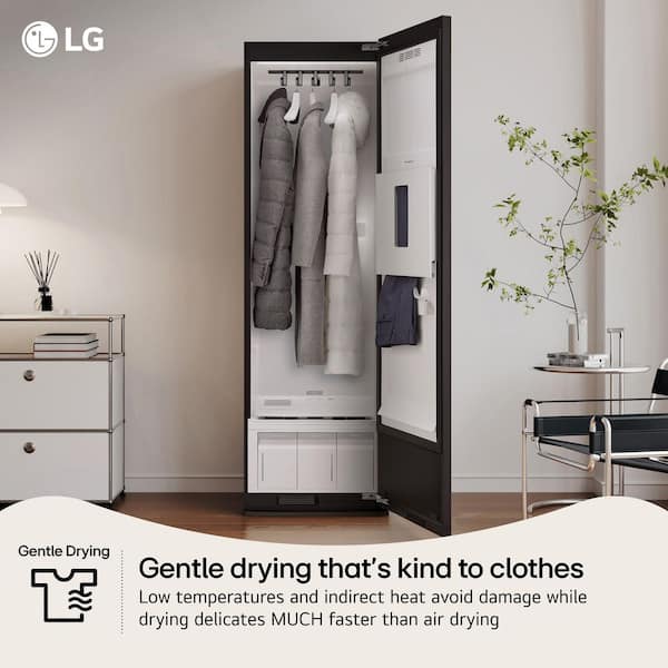 LG 78 in. Styler SMART Steam Closet in Mirror Black with Dual
