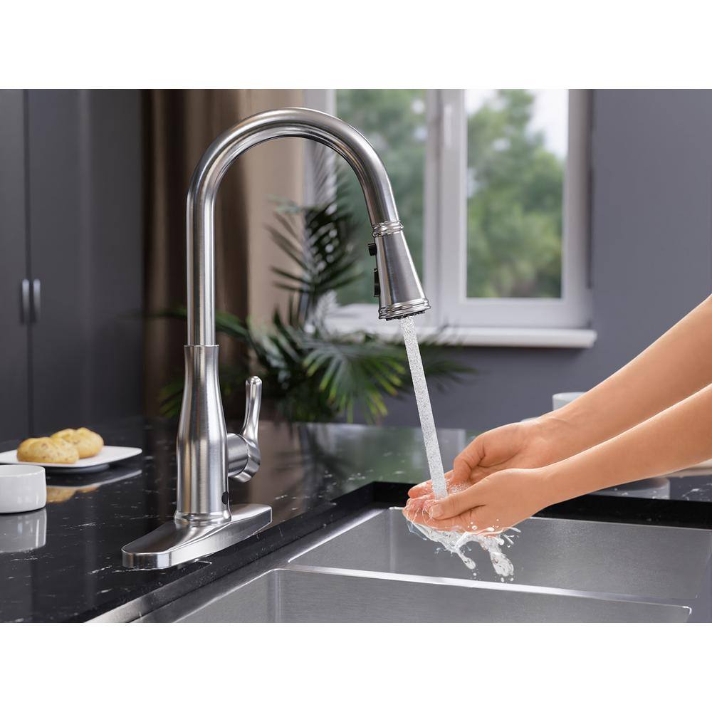 Stainless Steel Touchless Pull-Down Kitchen Faucet with Spray