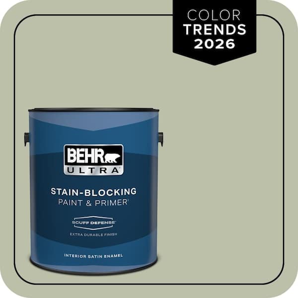BEHR ULTRA 1 gal. #S380-3 Urban Nature Extra Durable Satin Enamel Interior Paint & Primer