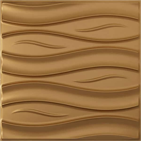 19 5/8 in. x 19 5/8 in. Swell EnduraWall Decorative 3D Wall Panel, Gold (Covers 2.67 Sq. Ft.)