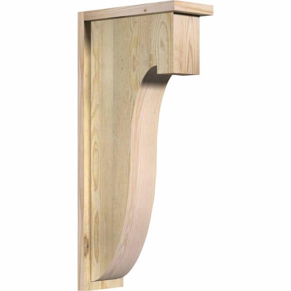 Ekena Millwork 6 in. x 14 in. x 30 in. Douglas Fir Del Monte Rough Sawn Corbel with Backplate