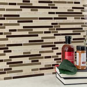 Amalfi Cafe 12 in. x 12 in. x 6 mm Interlocking Glass Porcelain Mosaic Tile (15 sq. ft. / case)