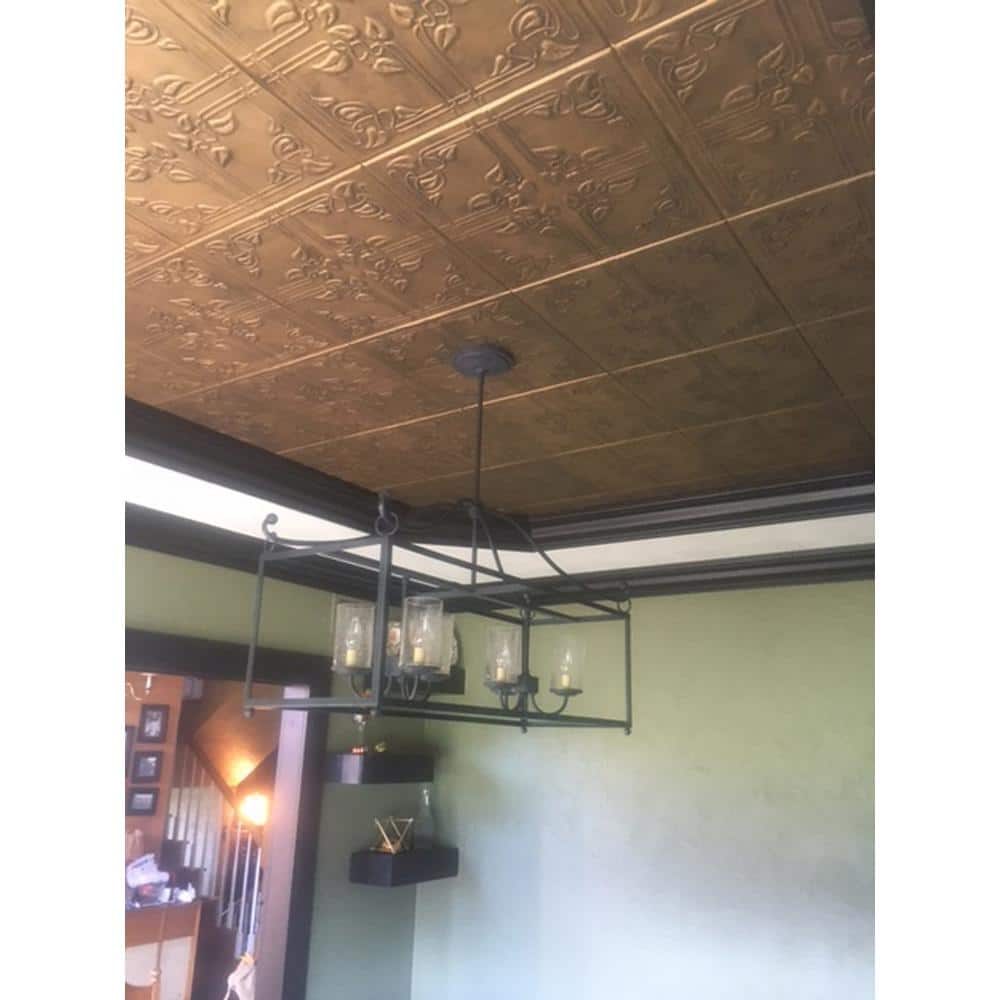 Plain White Polystyrene Ivy Leaves Glue-up Ceiling Tile