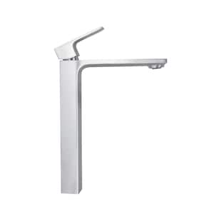 Spot Resistant Single Handle Single Hole Bathroom Faucet in Brushed Chrome with Pop Up Drain