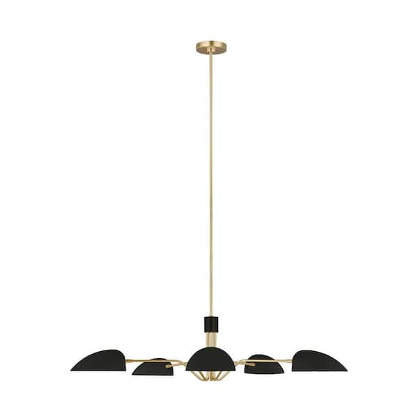 Generation Lighting Jane 5-Light Matte Black and Burnished