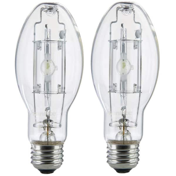 Sunlite 70-Watt ED17 Protected Metal Halide Pulse Start 5600 Lumen E26 Base Clear HID Light Bulb in 4000K, (2-Pack)