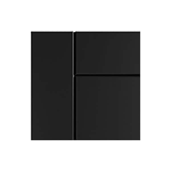 Sanibel 7.25 in. W x 0.625 in. D x 7.25 in. H Black Cabinet Door Sample Pitch Black Matte
