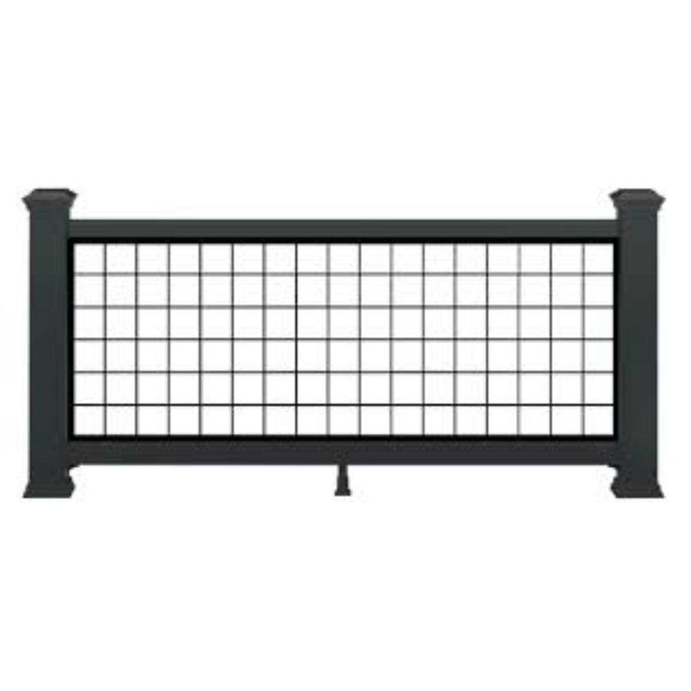 Trex Select 72 in. x 36 in. Charcoal Black Composite Rail Kit for Mesh ...