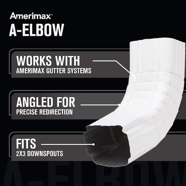 Amerimax Home Products Flex-Elbow 2 in. x 3 in. Brown Vinyl