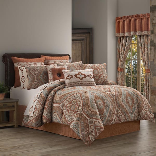 J QUEEN NEW YORK INC Jefferson Clay Polyester Queen 4-Pieces Comforter Set
