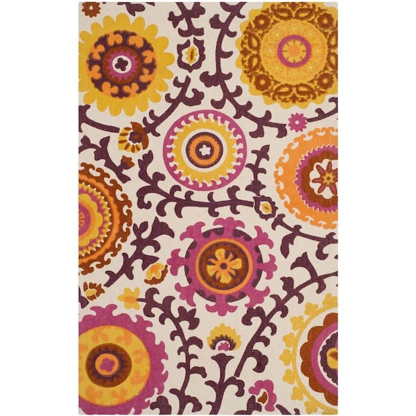 Safavieh Cedar Brook Ivory/Pink 2 ft. x 4 ft. Area Rug