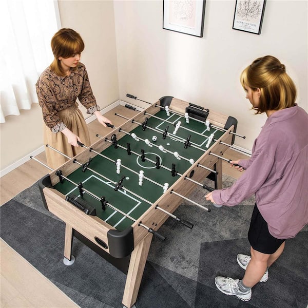 54 in. Foosball Table with 2 Balls and 26 Players 2 Bead Style Scorers for Game Rooms
