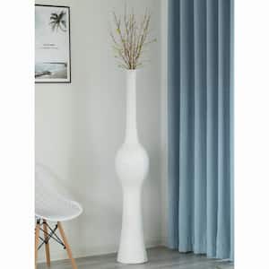 58.75 in. White Ceramic Tall Unique Style Floor Vase for Entryway Dining or Living Room