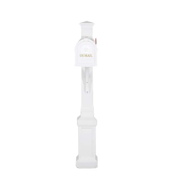 Postal PRO White The Lexington Mailbox and Post Kit PP350WH