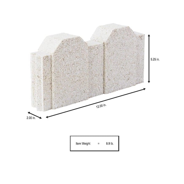 Pavestone 12 in. x 2 in. x 5.25 in. Straight Picket Pavestone 12 in. x 2 in. x 5.25 in. Straight Picket
