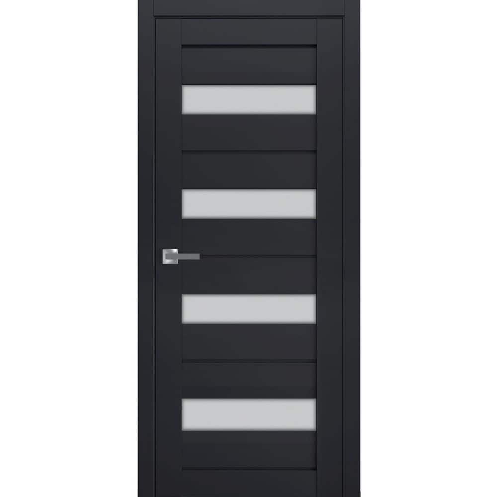 28 in. x 80 in. 1 Panel Antracite Finished Solid Wood Sliding Door with Hardware price history on PriceWatchPro