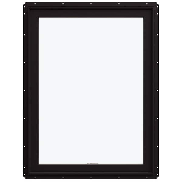 JELD-WEN 30 in. x 48 in. W-5500 Left-Hand Casement Wood Clad Window ...