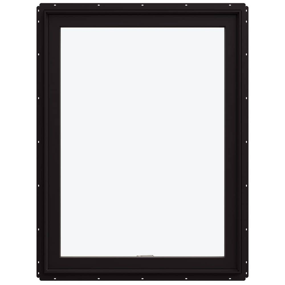 JELD-WEN 32 in. x 48 in. W-5500 Left-Hand Casement Wood Clad Window ...