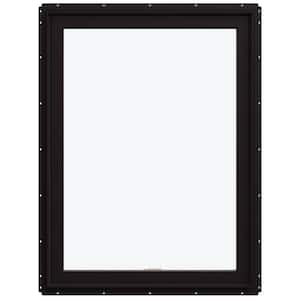 JELD-WEN 32 in. x 48 in. W-5500 Left-Hand Casement Wood Clad Window ...