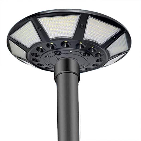 Solar Flag Pole Light Outdoor Dusk to Dawn 266 LED Super Bright for Most 15 to 25 ft. Ground Flag Poles (Black)