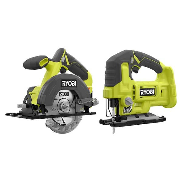 ONE+ 18V Cordless 2-Tool Combo Kit with 5-1/2 in. Circular Saw and Jig Saw (Tools Only) with Extra Blades