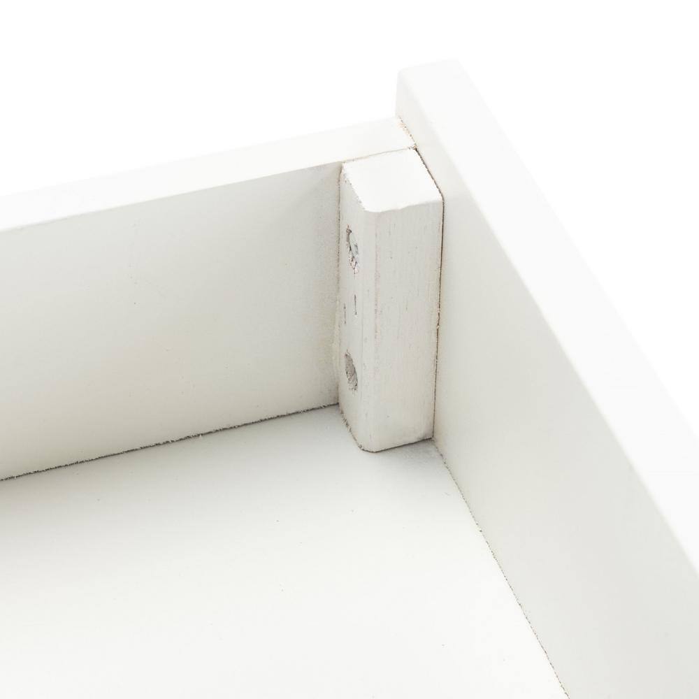 Elegant White and Gold Bamboo-Style Storage End Table