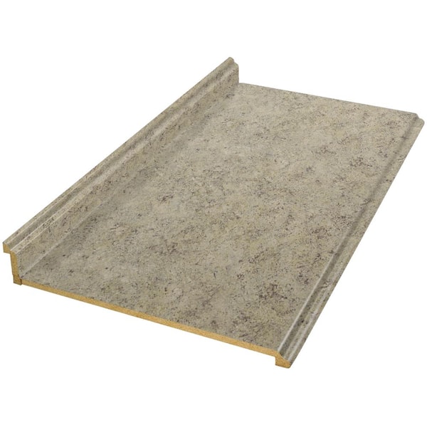 Hampton Bay 6 ft. Laminate Countertop in Golden Ju Parana with Full Wrap Ogee Edge and Integrated Backsplash