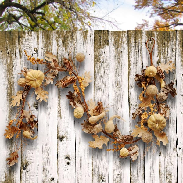 National Tree Company 72 in. Artificial Pumpkin and Pinecone Garland