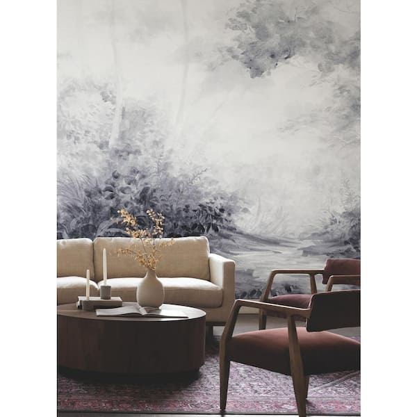 Woodland Black And White Wall Mural