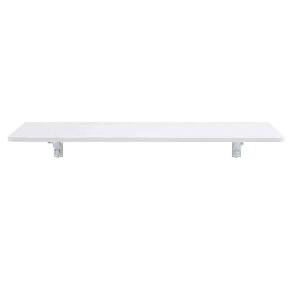 New 44.8 in. W x 22 in. D White Wall Mounted Folding Table Decorative Wall 