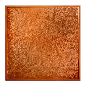 Chicago 2 ft. x 2 ft. Lay-In Tin Ceiling Tile in Copper (Case of 5)