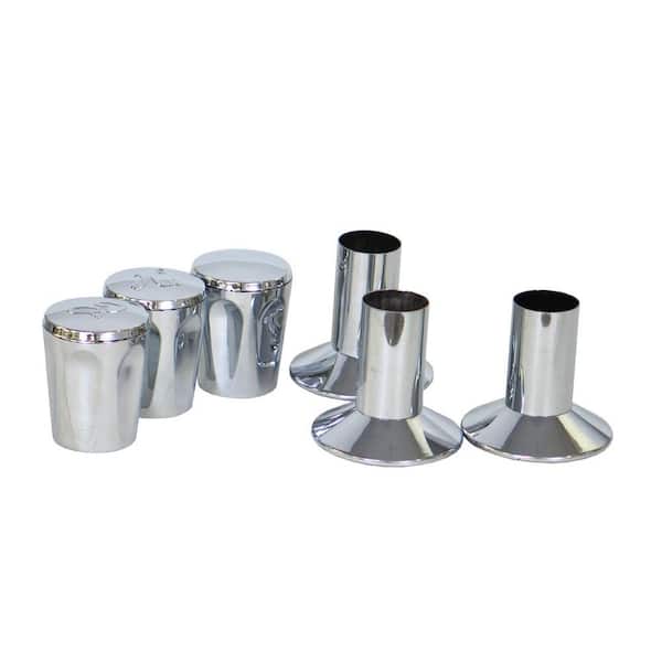 KISSLER and CO Shower Trim Rebuild Kit with Handles and Escutcheons in Chrome