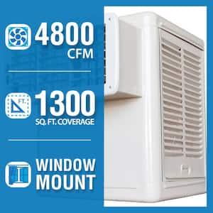 Scratch and Dent 4,800 CFM 120-Volt 2-Speed Window Evaporative Cooler for 1,800 sq. ft. (with Motor)