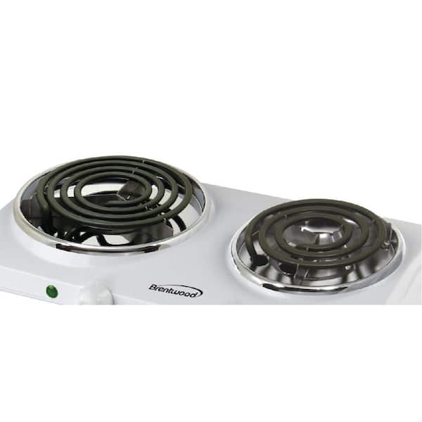 Brentwood Ts-368 Double Electric Burner - White