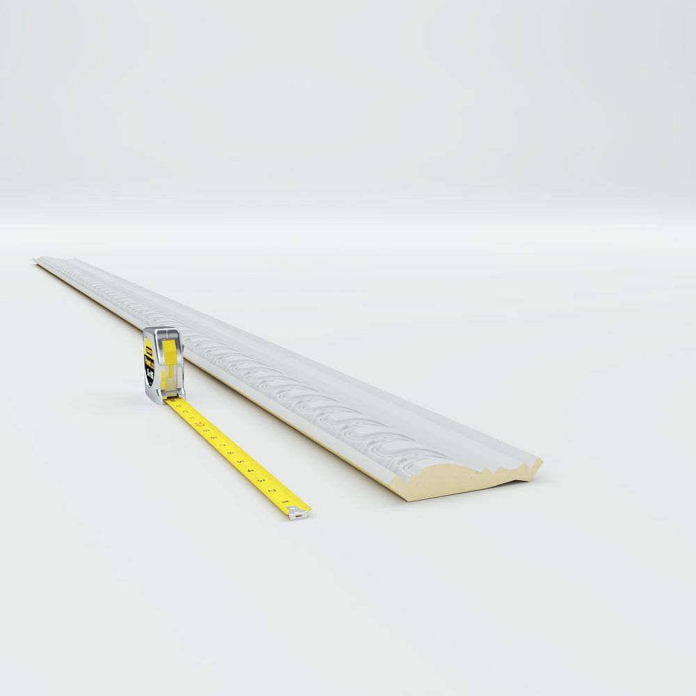 94.5" White Polyurethane Crown Moulding Trim