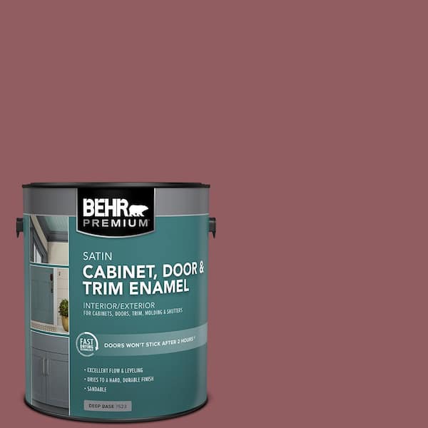 BEHR PREMIUM 1 gal. #S130-6 Spiced Potpourri Satin Enamel Interior/Exterior Cabinet, Door & Trim Paint