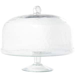 1-Tier Clear Decorative Cake Stand with Glass Dome