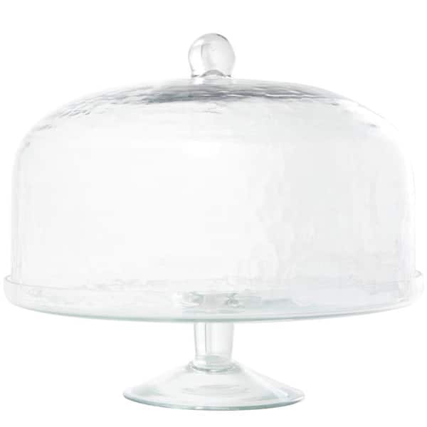 Litton Lane 11 in. H 1-Tier Clear Decorative Cake Stand with Glass Dome