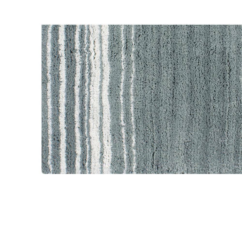 Hand Tufted Gray Latex Contour Bath Rug 20" x 20"