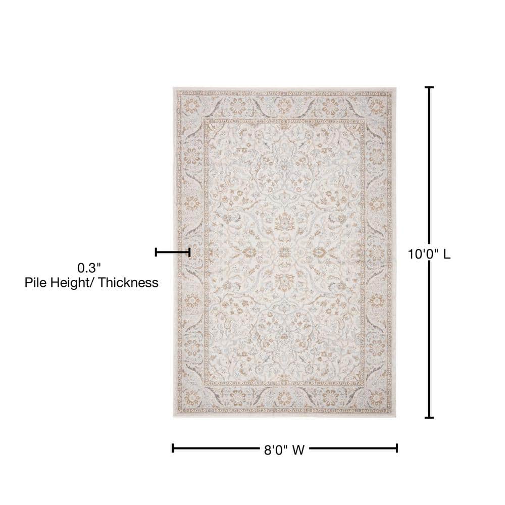 Isabella Blue Hand-Knotted Synthetic 8' x 10' Area Rug