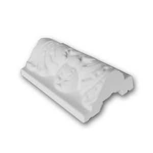1-1/4 in. D x 2-3/8 in. W x 4 in. L. Acanthus Leaves Primed White Polyurethane Panel Moulding Sample