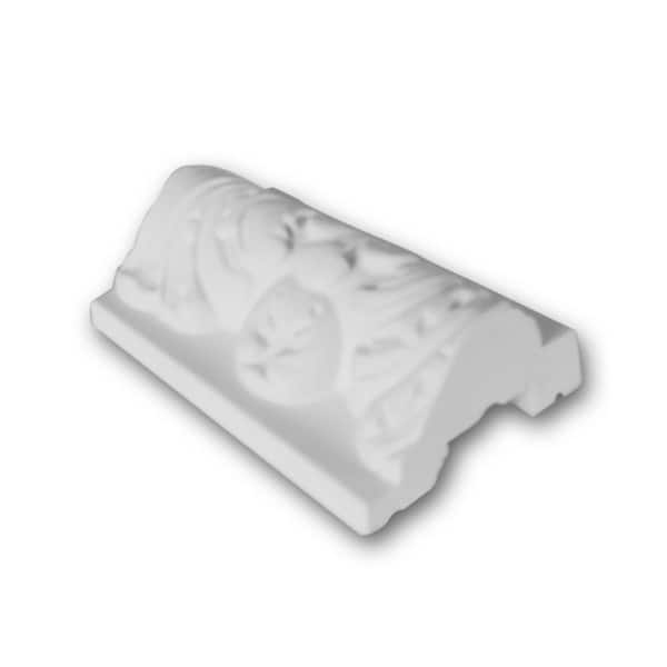 ORAC DECOR 1-1/4 in. D x 2-3/8 in. W x 4 in. L. Acanthus Leaves Primed White Polyurethane Panel Moulding Sample
