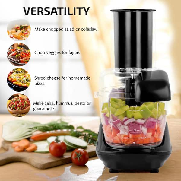 Cup Food Processor, 6 Functions for Chopping, Slicing, Shredding